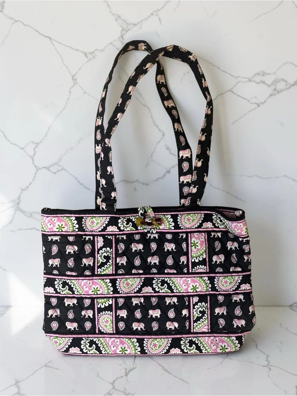 Vintage Vera Bradley 2007 Elephant Toggle Purse - Picture 1 of 3